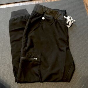 Figs Zamora jogger pants black large petite LP